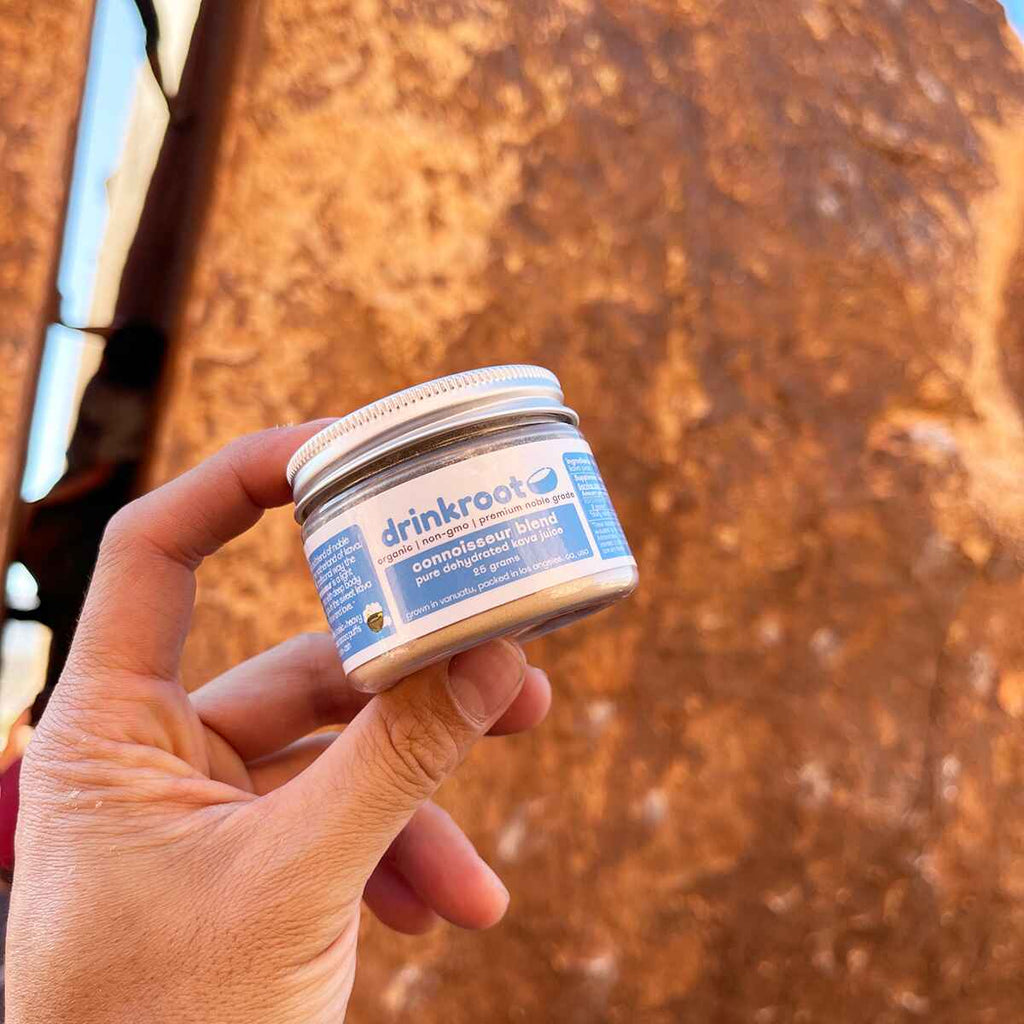 Connoisseur Instant Kava jar crafted for smooth, full, bodied calm and authentic traditional island relaxation.