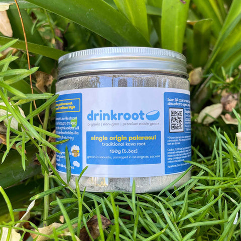 Palarasul Traditional Kava jar expressing smooth calm, gentle uplift, and grounded peaceful clarity.